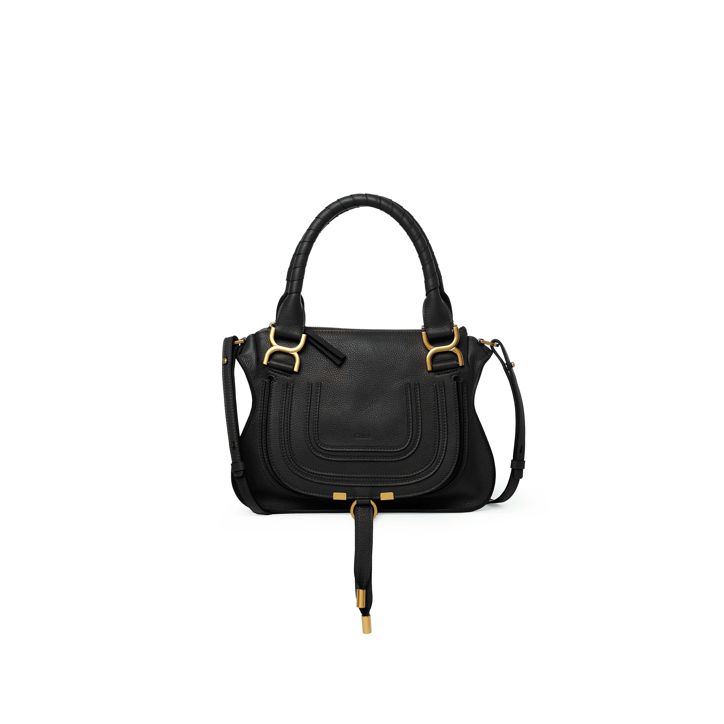 CHLOE SMALL MARCIE BAG IN GRAINED LEATHER CHC22AS628I31001 (30*23*10cm)